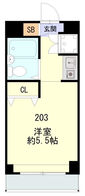 コーポ数納 2階階 間取り