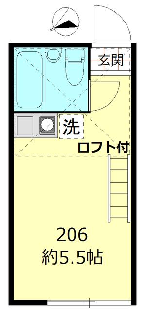 スカイピア笹塚 2階階 間取り