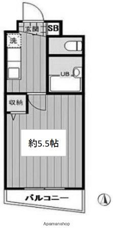 スカイコート高田馬場第3(1K/8階)の間取り写真