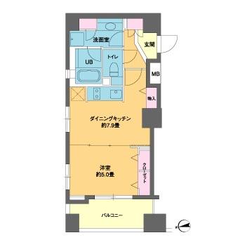 カスタリア高輪台 6階階 間取り