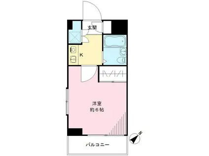 瑞江マキノビル(1K/2階)の間取り写真