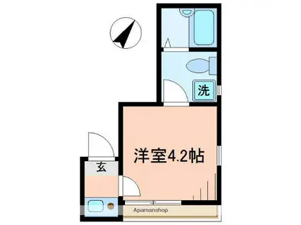 エスポワール平井弐番館(1K/2階)の間取り写真