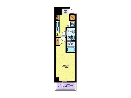 カスタリア蔵前(1K/6階)の間取り写真