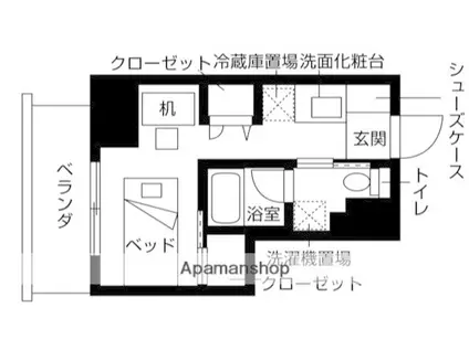 リビオセゾン亀有(1K/5階)の間取り写真