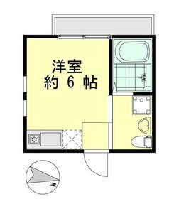アパートメント新小岩B棟(ワンルーム/2階)の間取り写真