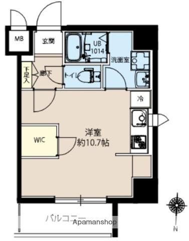 レオーネ亀戸Ⅱ(ワンルーム/6階)の間取り写真