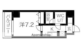 プレール・ドゥーク菊川(1K/2階)の間取り写真