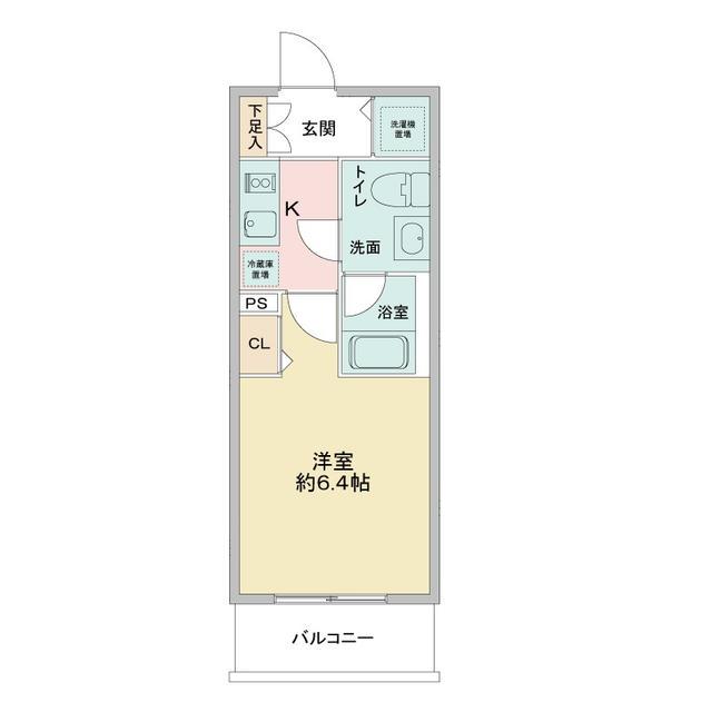 LADOUCEURお花茶屋Ⅱ(1K/5階)の間取り写真