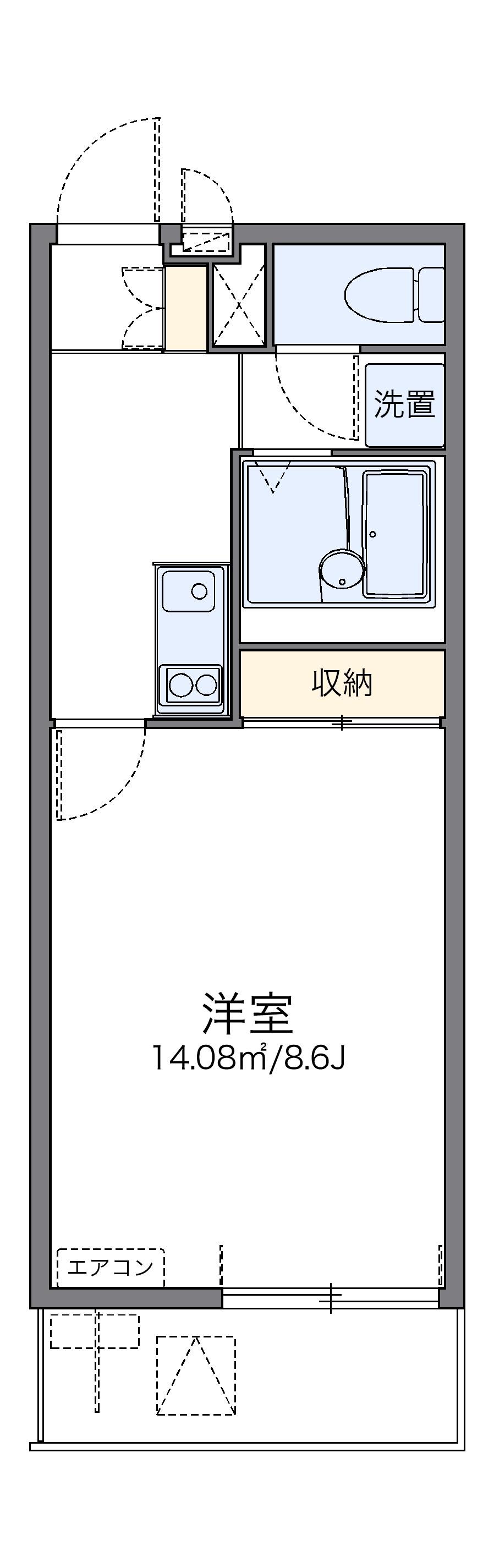 レオネクストレグルス 1階階 間取り