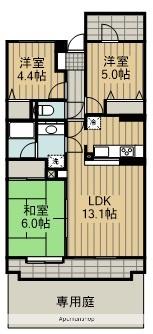 ダイアパレス青梅新町 1階階 間取り