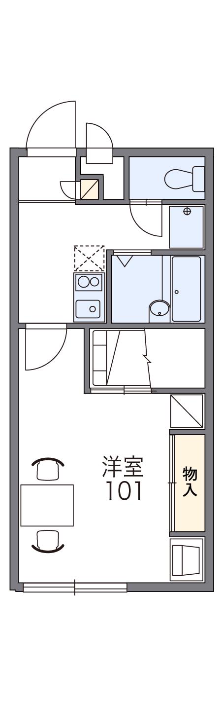 レオパレスパテル 1階階 間取り