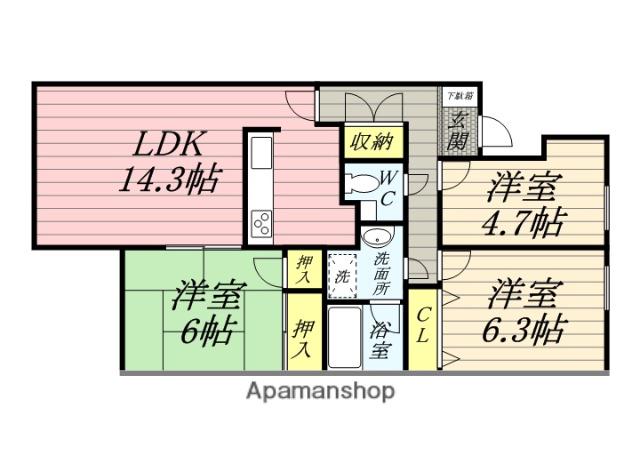ランビニオン 2階階 間取り