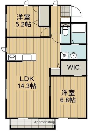 ニューノース弐番館 1階階 間取り