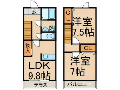 ファミールコート(2LDK)の間取り写真