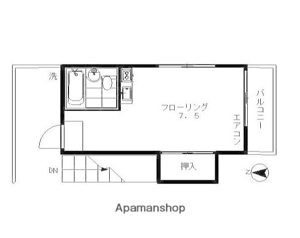 ファインコーポ赤羽(1K/3階)の間取り写真