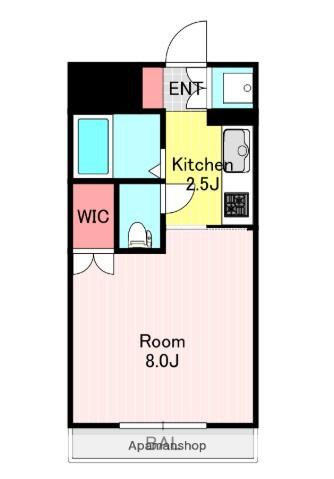 戸田公園ステイタス(1K/1階)の間取り写真