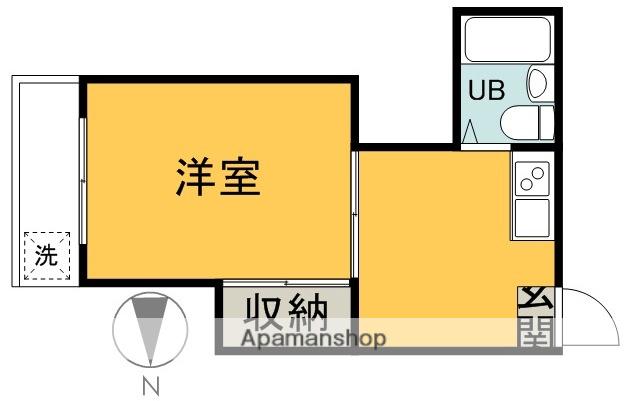 シーガルハイツ中台(1K/1階)の間取り写真