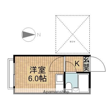 プラザドゥメリーナ(1K/1階)の間取り写真