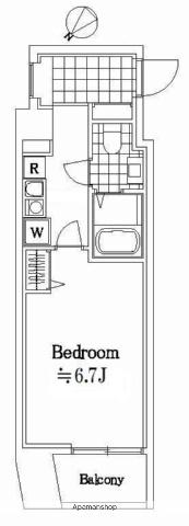 ラ・エテルノ赤羽台(1K/7階)の間取り写真