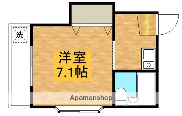 第7オカダビル(1K/3階)の間取り写真