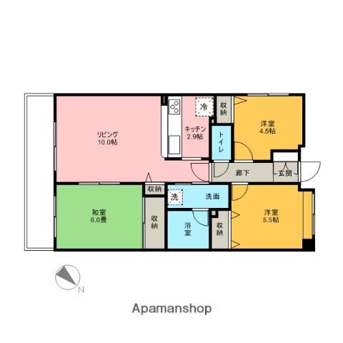 KS桜川 3階階 間取り