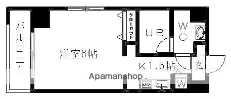 プレール・ドゥーク東京ノースⅡ(1K/1階)の間取り写真