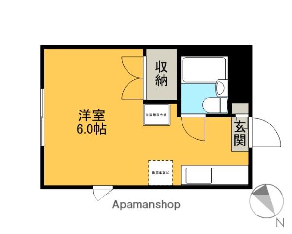 メゾン赤羽台(ワンルーム/2階)の間取り写真