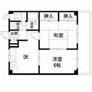 エステートピアエース(2DK/1階)の間取り写真