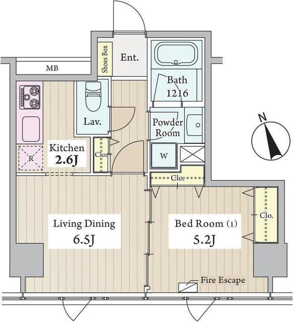 レフューム駒込(1LDK/5階)の間取り写真