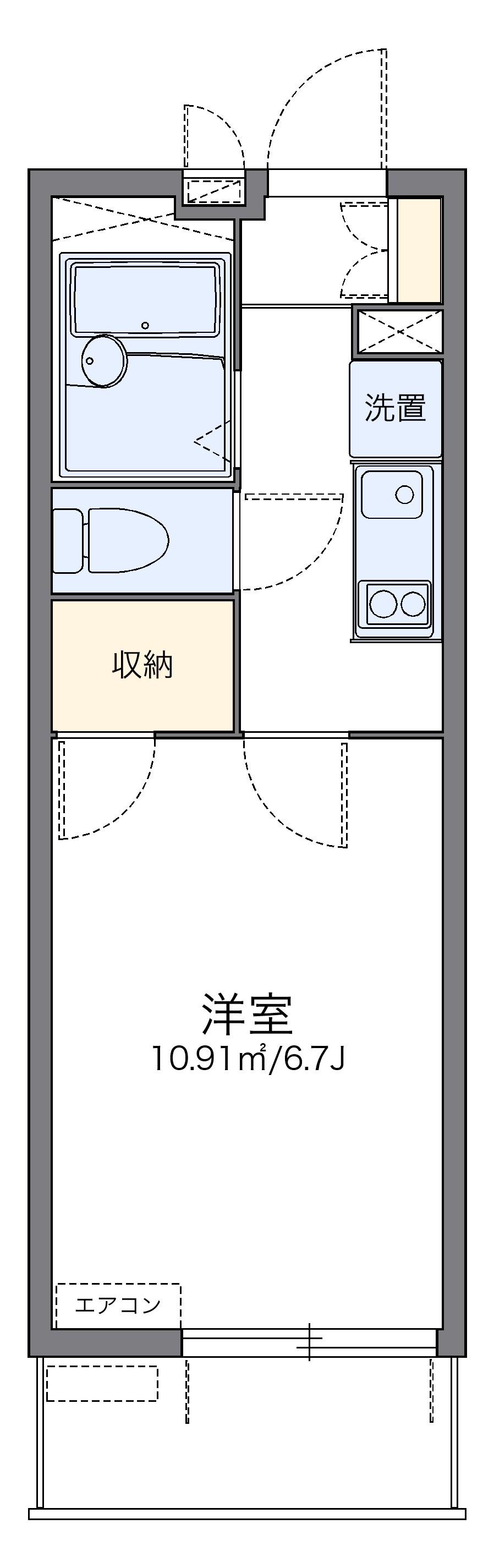 レオパレスプレジデントハイツ 3階階 間取り