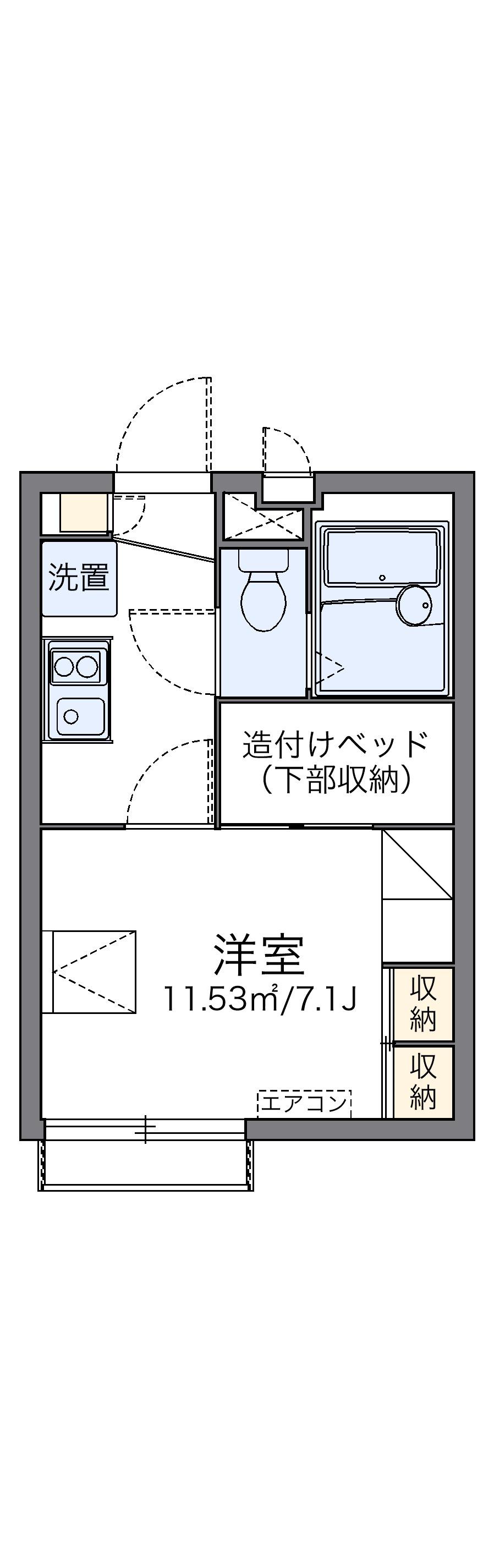 レオパレスヴァンサンカン 2階階 間取り