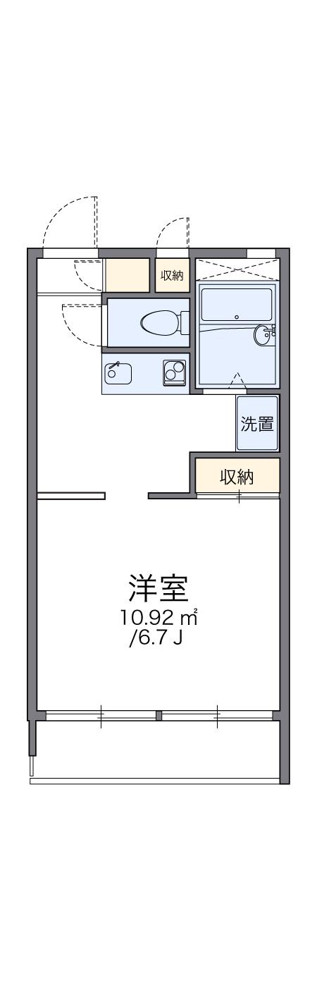 レオパレス要町Ⅱ(1K/2階)の間取り写真