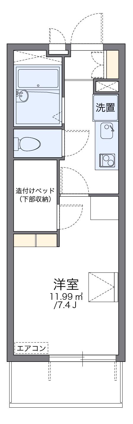 レオパレスブリエスト 1階階 間取り