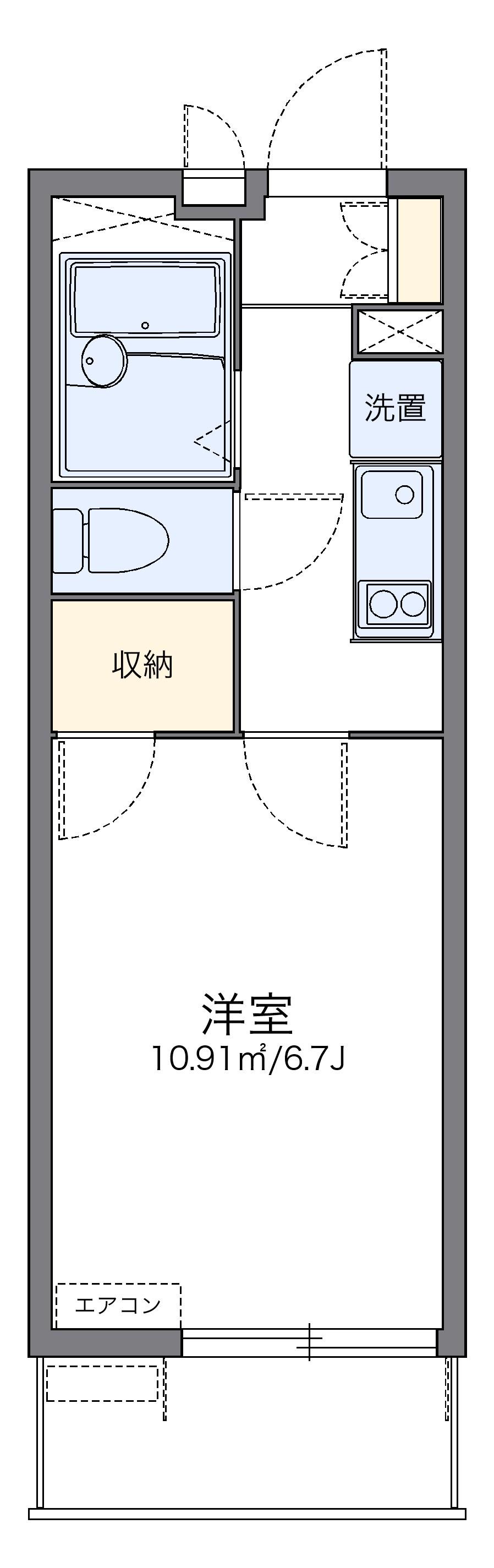 レオパレスT&K(1K/3階)の間取り写真