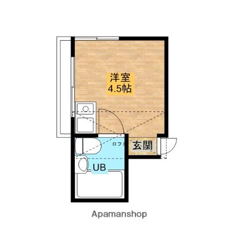 スカイコーポ(ワンルーム/2階)の間取り写真