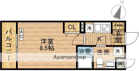 レアライズ志茂(1K/4階)の間取り写真