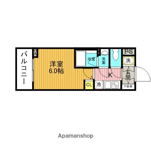 ライジングプレイス綾瀬(1K/5階)の間取り写真