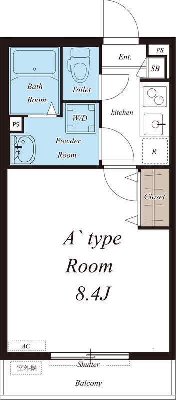 リブリ・TKレジデンス(1K/1階)の間取り写真