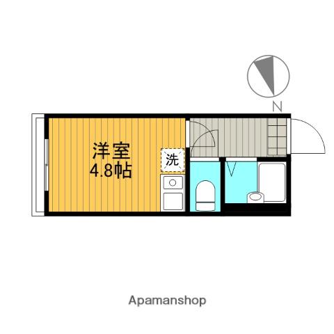 エスポワール北綾瀬(ワンルーム/2階)の間取り写真