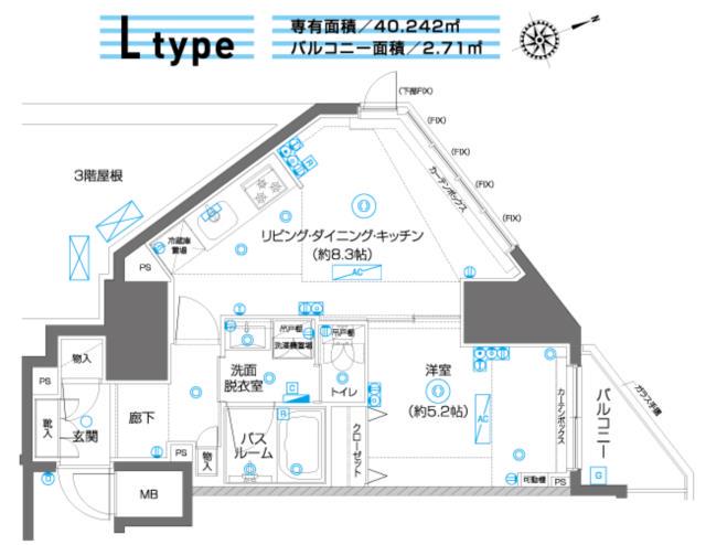 ZOOM駒込 5階階 間取り