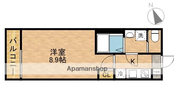BOOM北赤羽(1K/2階)の間取り写真