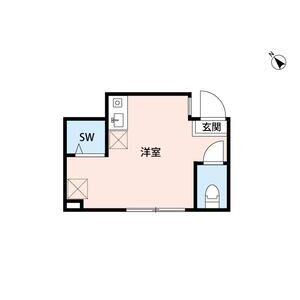 メイト上板橋(ワンルーム/1階)の間取り写真