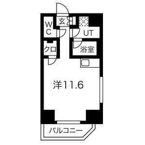 スパシエベレーザ大山(ワンルーム/6階)の間取り写真