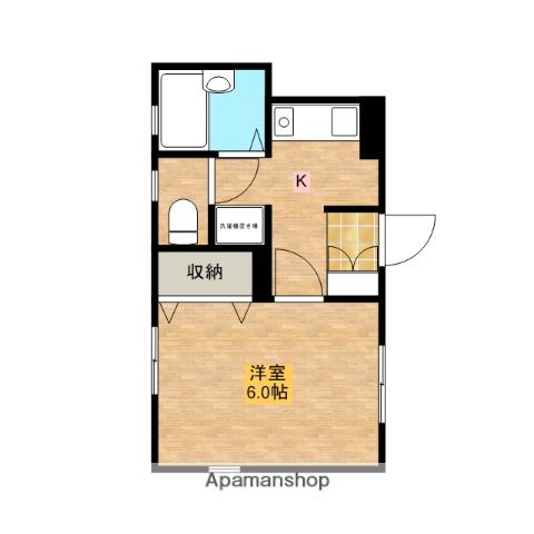 シャイニングハウス(1K/1階)の間取り写真