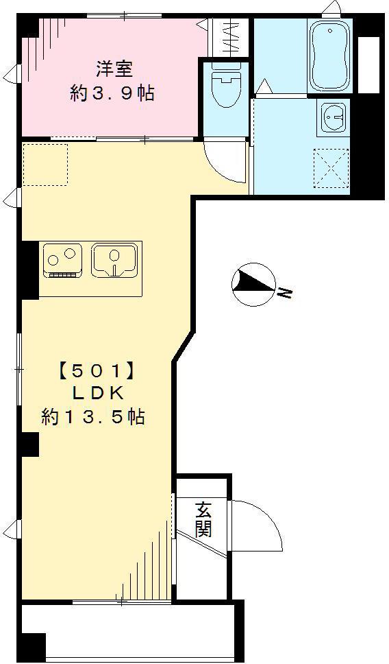グランコート大塚(1LDK/5階)の間取り写真