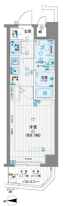 メインステージ田端参番館 2階階 間取り