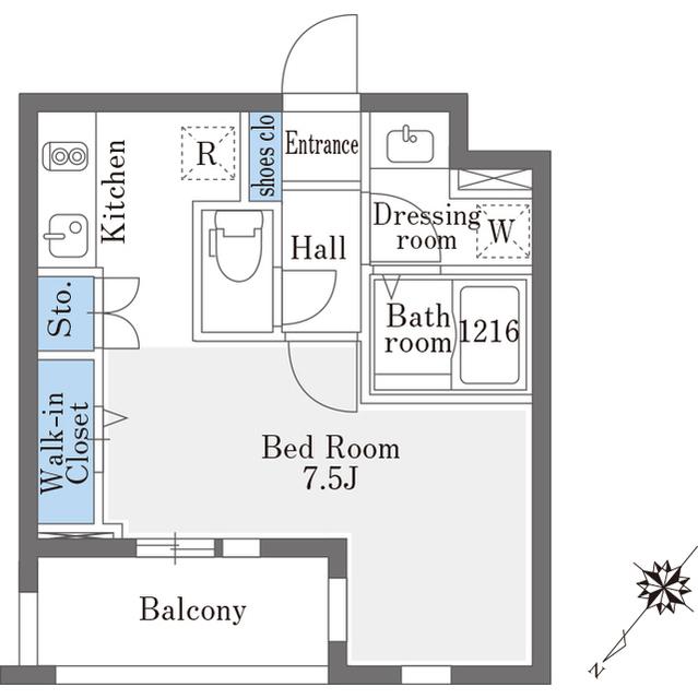 LA DOUCEUR巣鴨イースト(ワンルーム/2階)の間取り写真