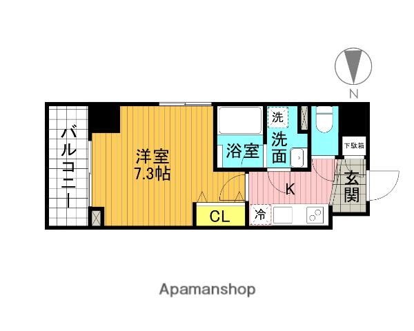 ライトテラス赤羽(1K/8階)の間取り写真