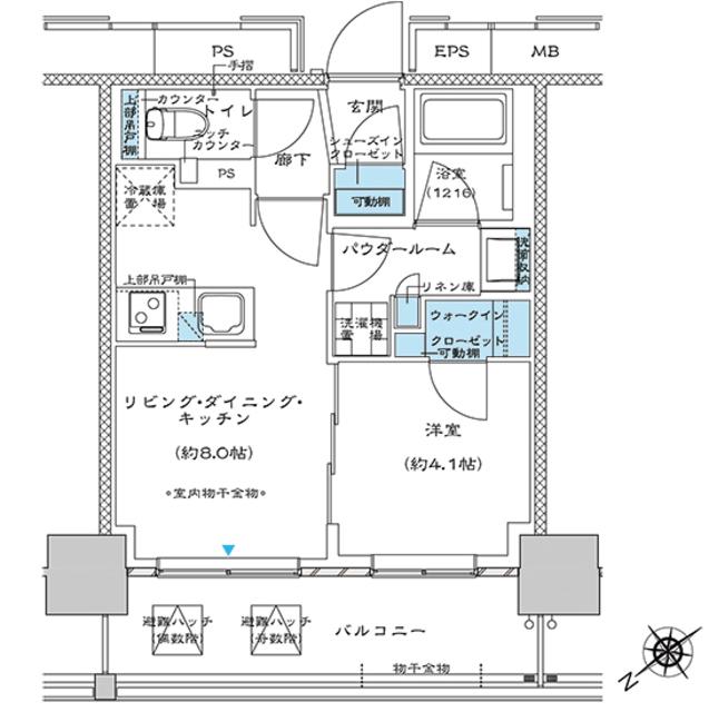 プレミスト板橋(1LDK/9階)の間取り写真