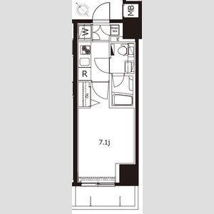 プレミアムキューブ東十条アリア(1K/8階)の間取り写真